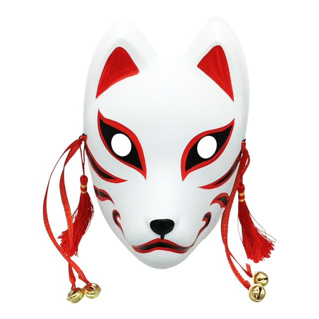 Hande-Made Japanese Kitsune Fox Mask – Masks